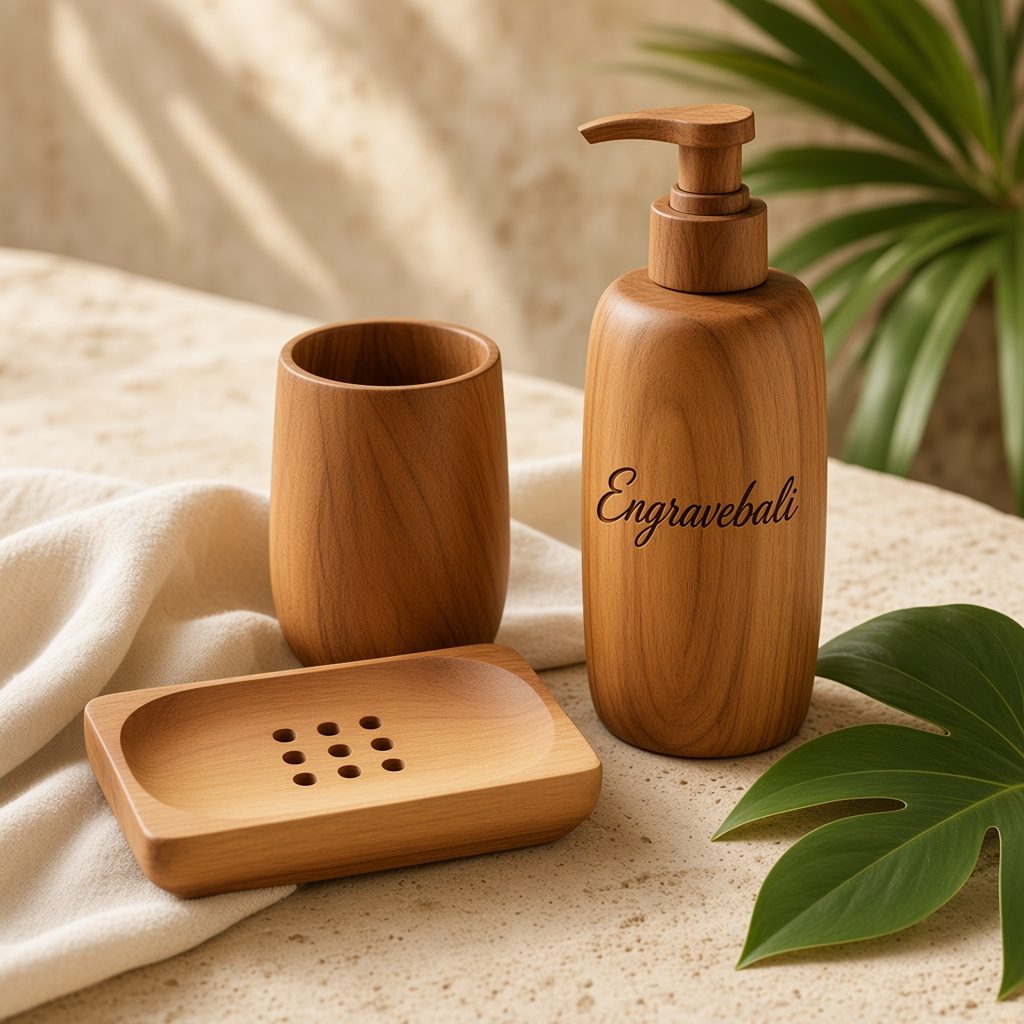 Spa Wood Set β souvenir kayu custom grafir Engravebali Bali